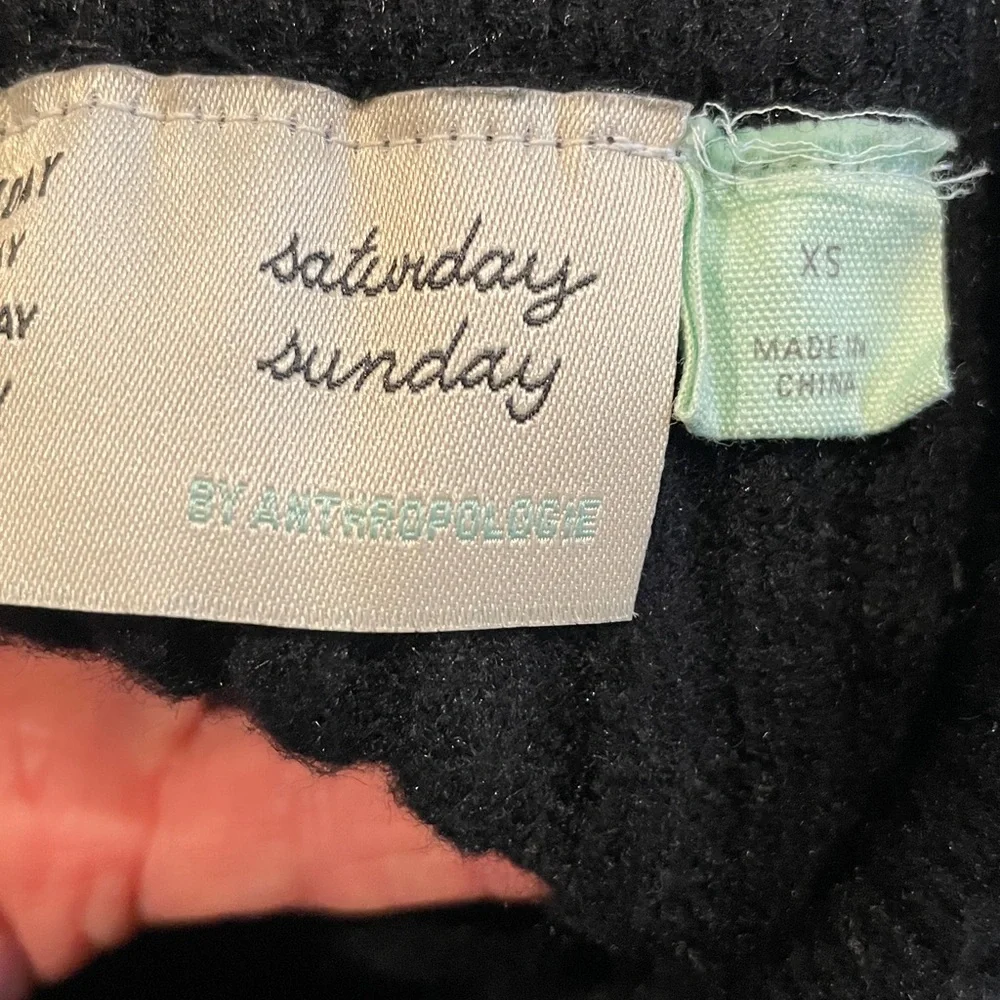 Saturday Sunday by Anthropologie XS Black Midi Skirt